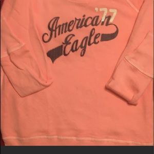 Pink off the Shoulder Sweat Shirt by AE!